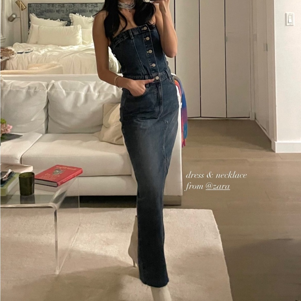 Zara denim maxi dress